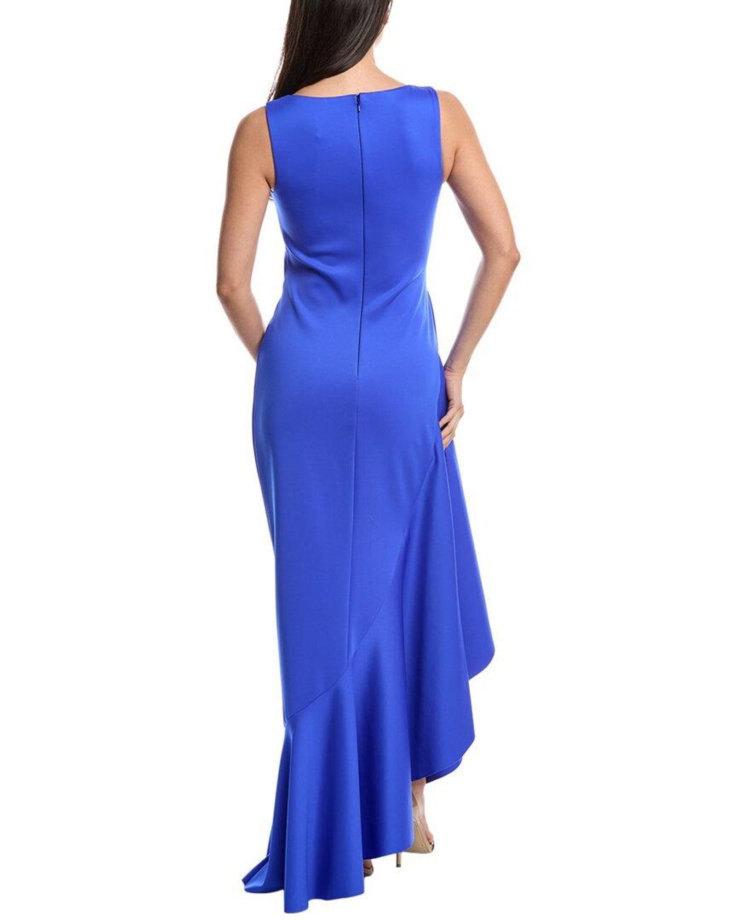Black Halo Blue Jewel Gown