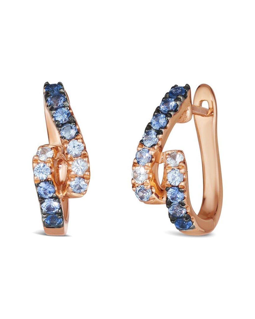 Le Vian White Denim Ombré 14K Rose 0.85 Ct. Tw. Sapphire Ombre Drop Earrings