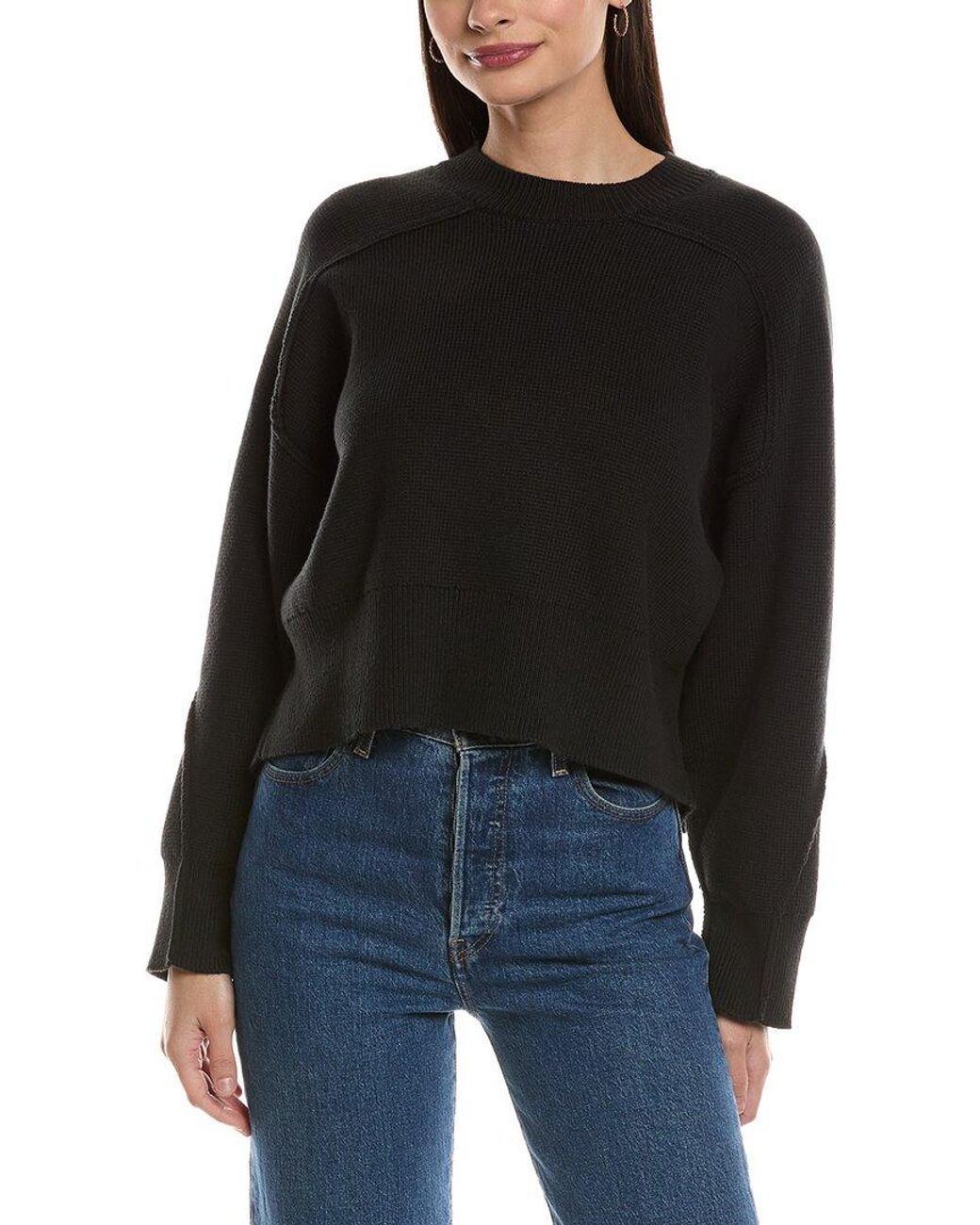 Rag & Bone Black Lysa Wool-Blend Knit Sweater