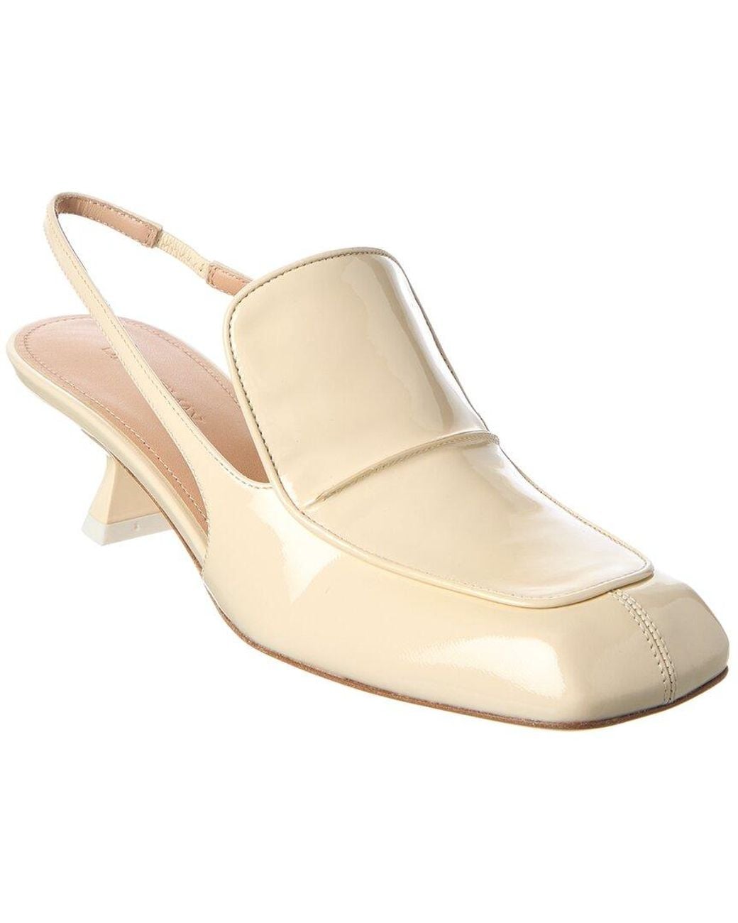 Sportmax White Lazzaro Patent Slingback Pump