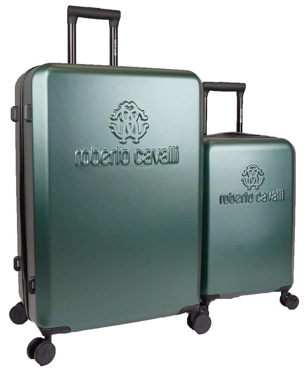 Roberto Cavalli Classic Logo Luggage Set in Green | Lyst