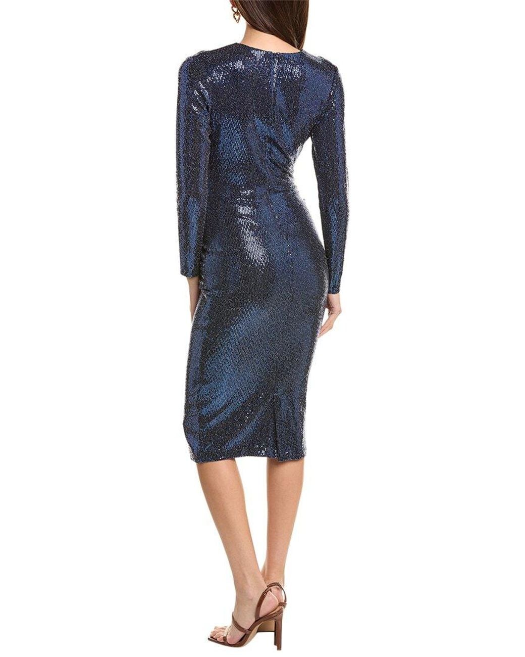 Issue New York Blue Sequin Midi Dress