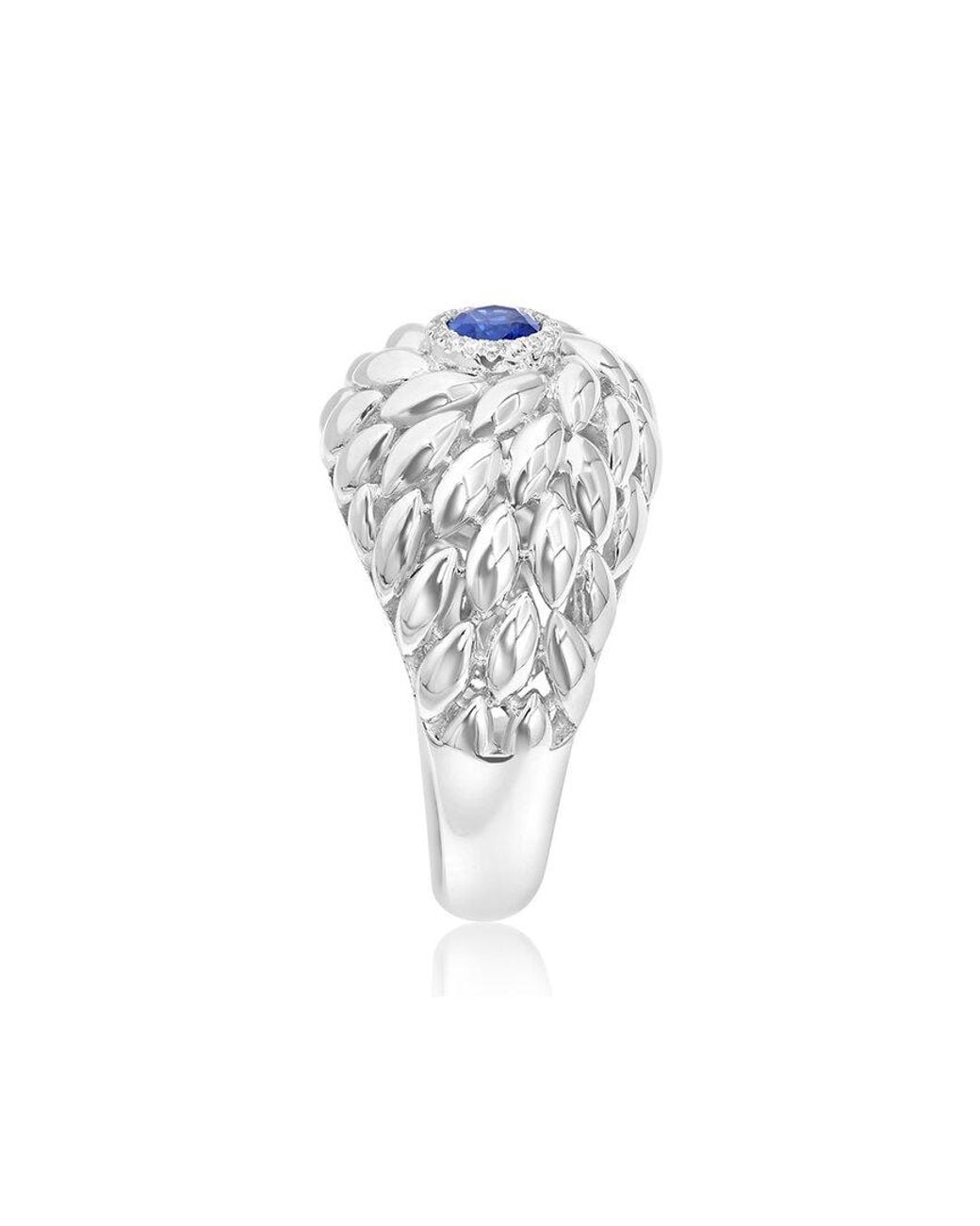 Diana M Multicolor Fine Jewelry 14k 0.42 Ct. Tw. Diamond & Sapphire Ring