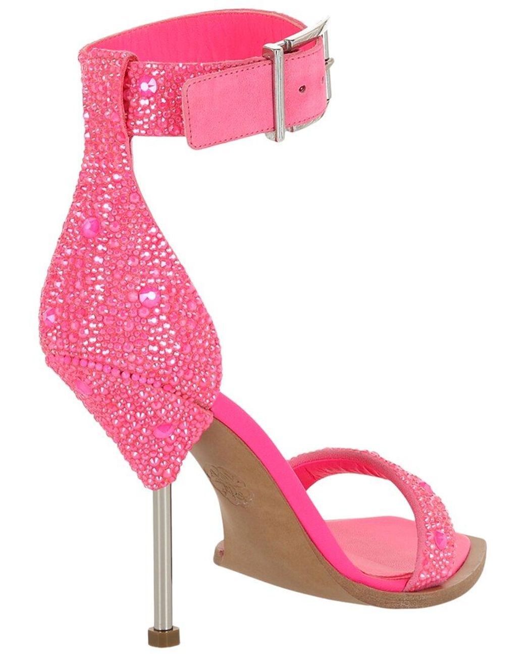 McQueen Pink Leather Sandal