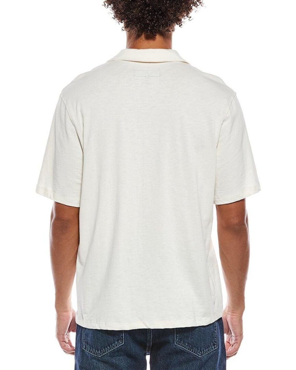 Rag & Bone White Classic Slub Button Down Shirt for men