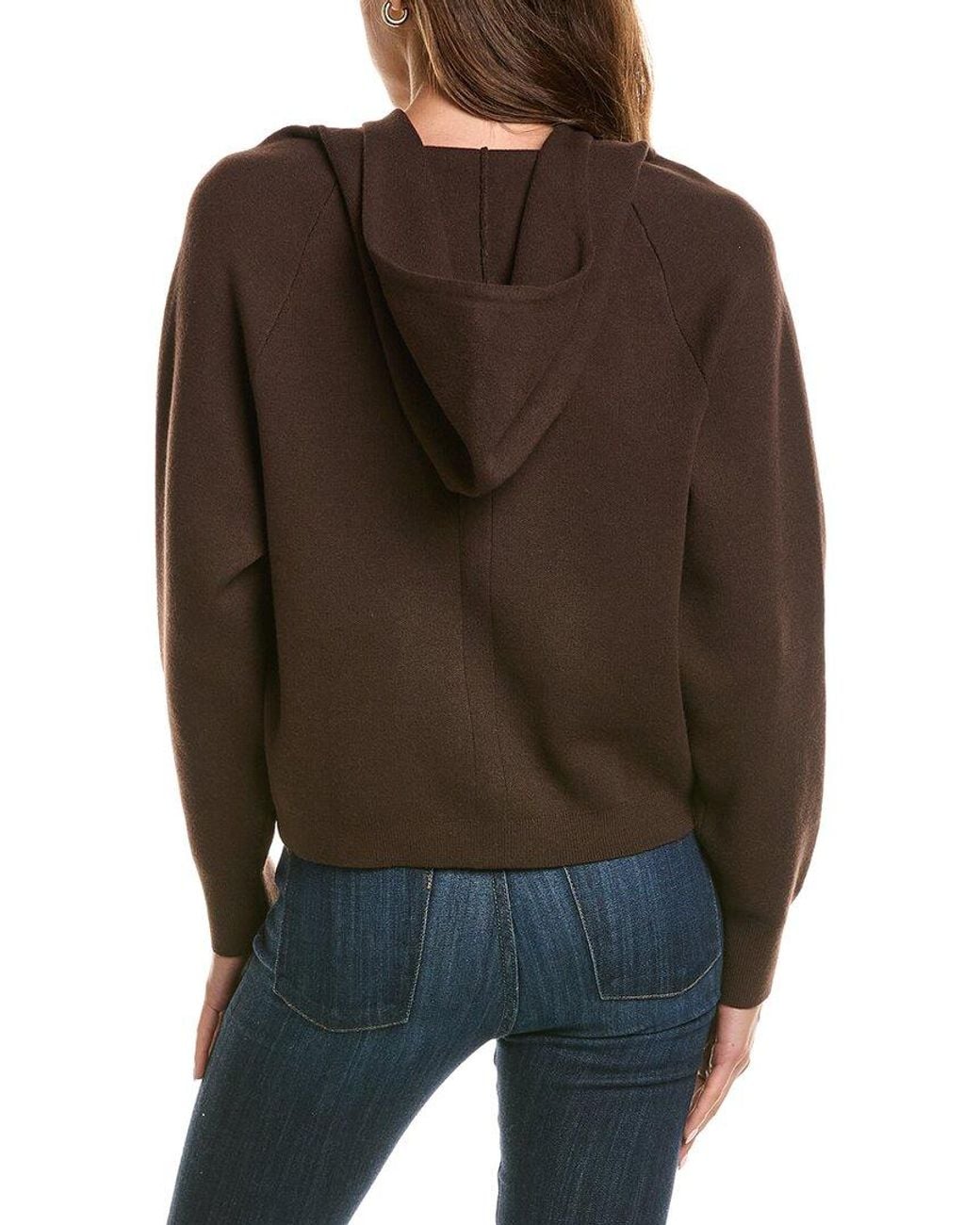 525 America Brown Luxe Zip Front Hoodie