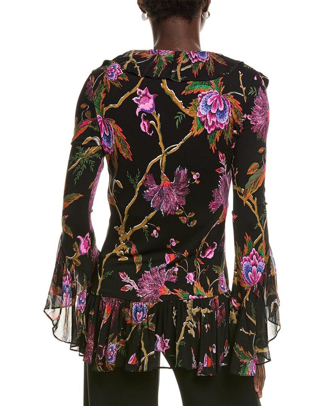 Diane von Furstenberg Black Charlise Blouse