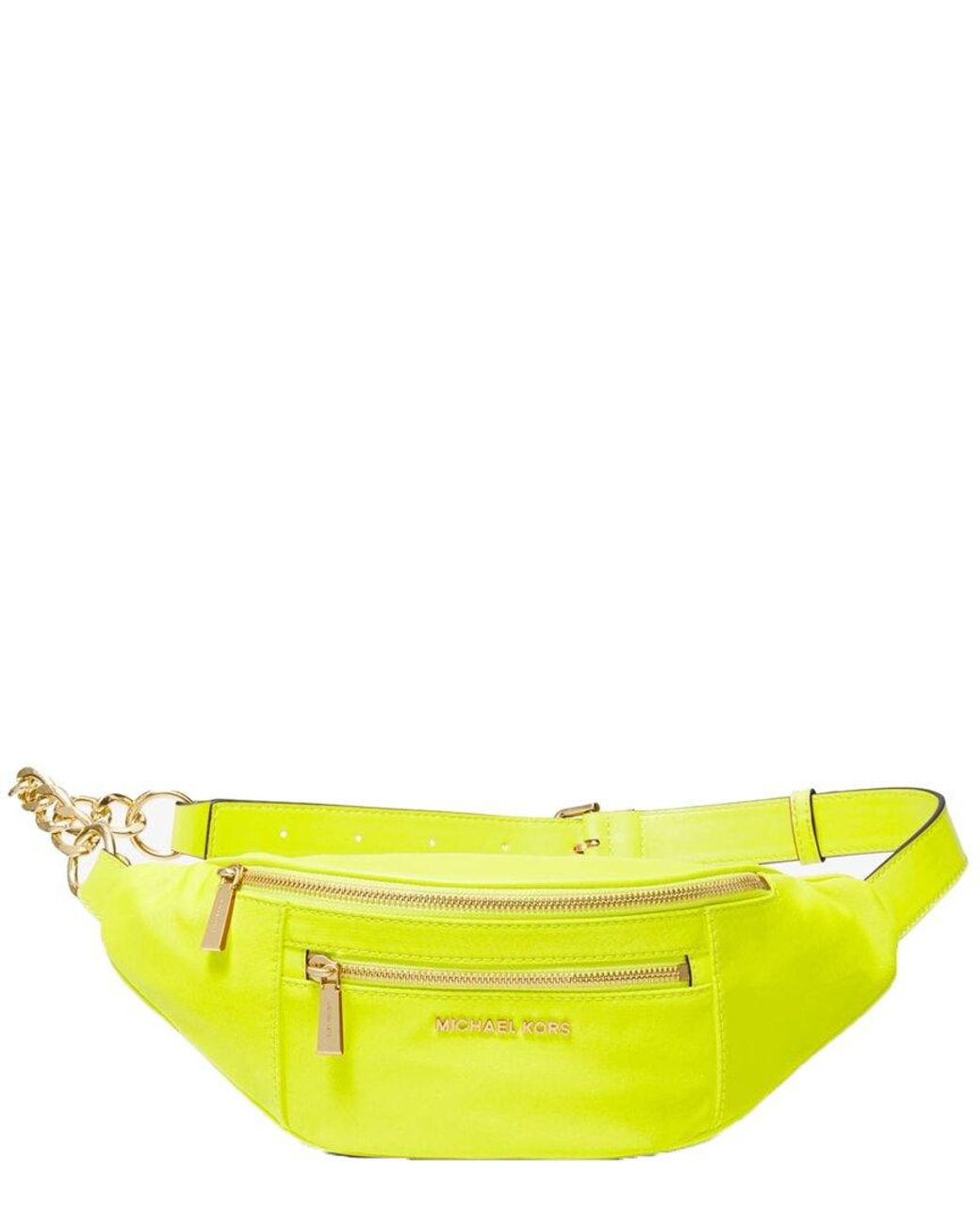 Michael Kors Mott Nylon Belt Bag in Yellow Lyst