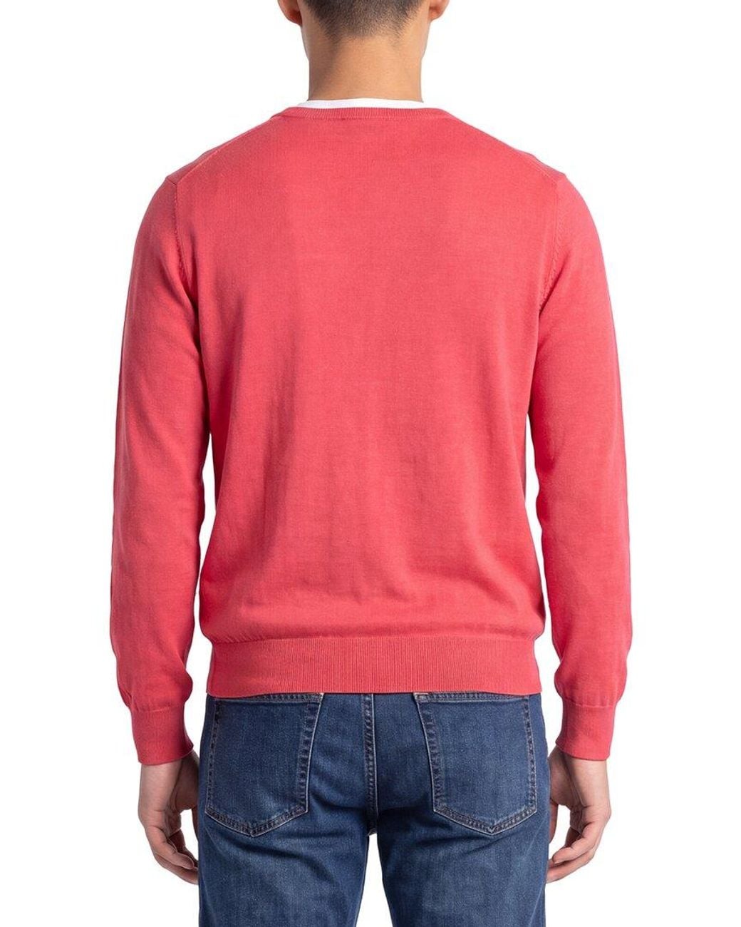 Gran Sasso Red Wool Crewneck Sweater for men