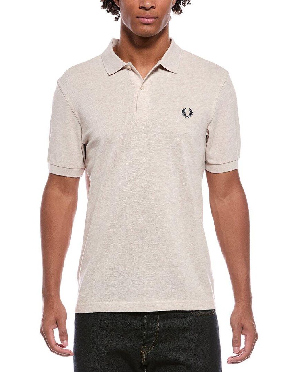 Fred Perry White Pique Polo Shirt for men