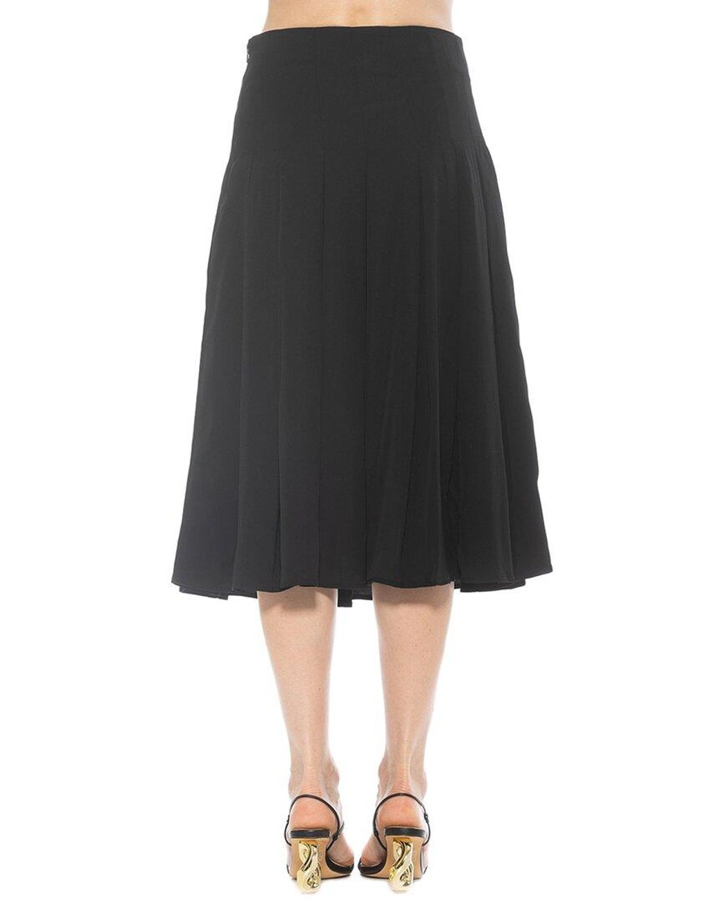 Alexia Admor Black Shilo Pleated Skirt