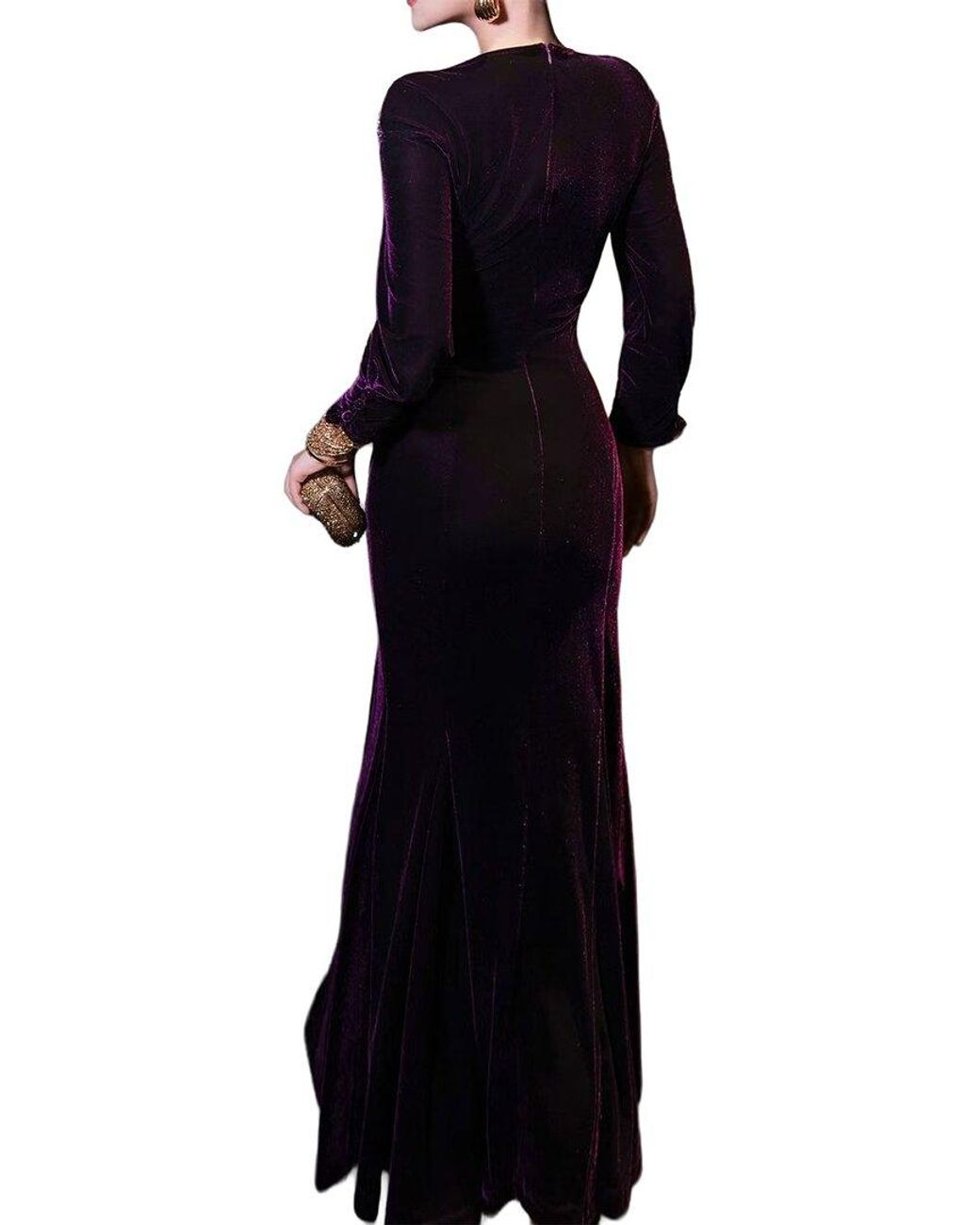 BRC By BURRYCO Blue Solid Maxi Dress