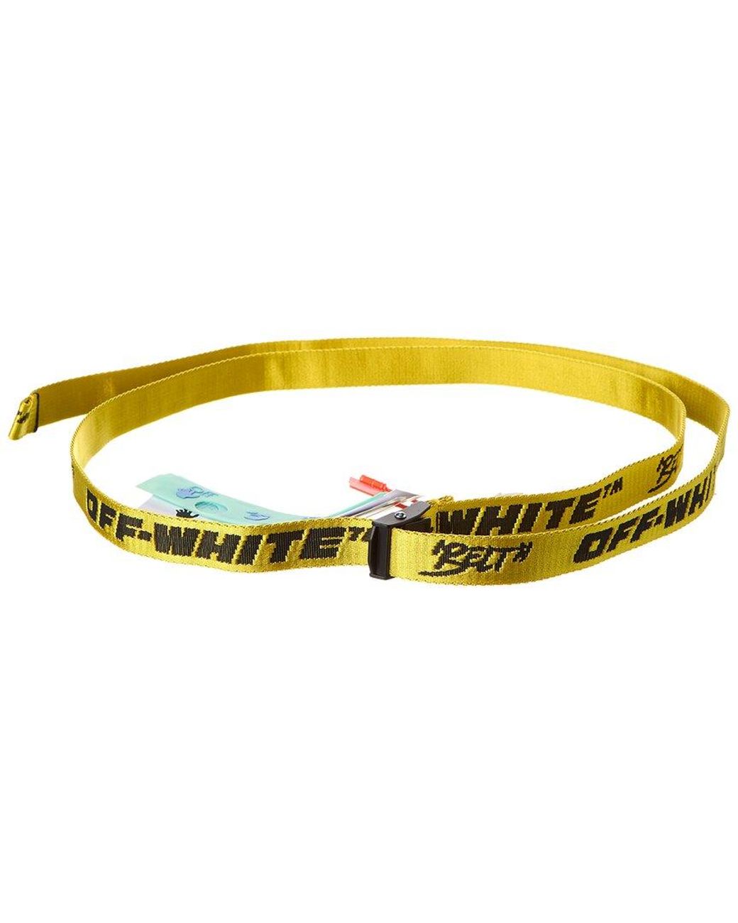Off-White c/o Virgil Abloh Quote Mini Tape Belt in Yellow for Men