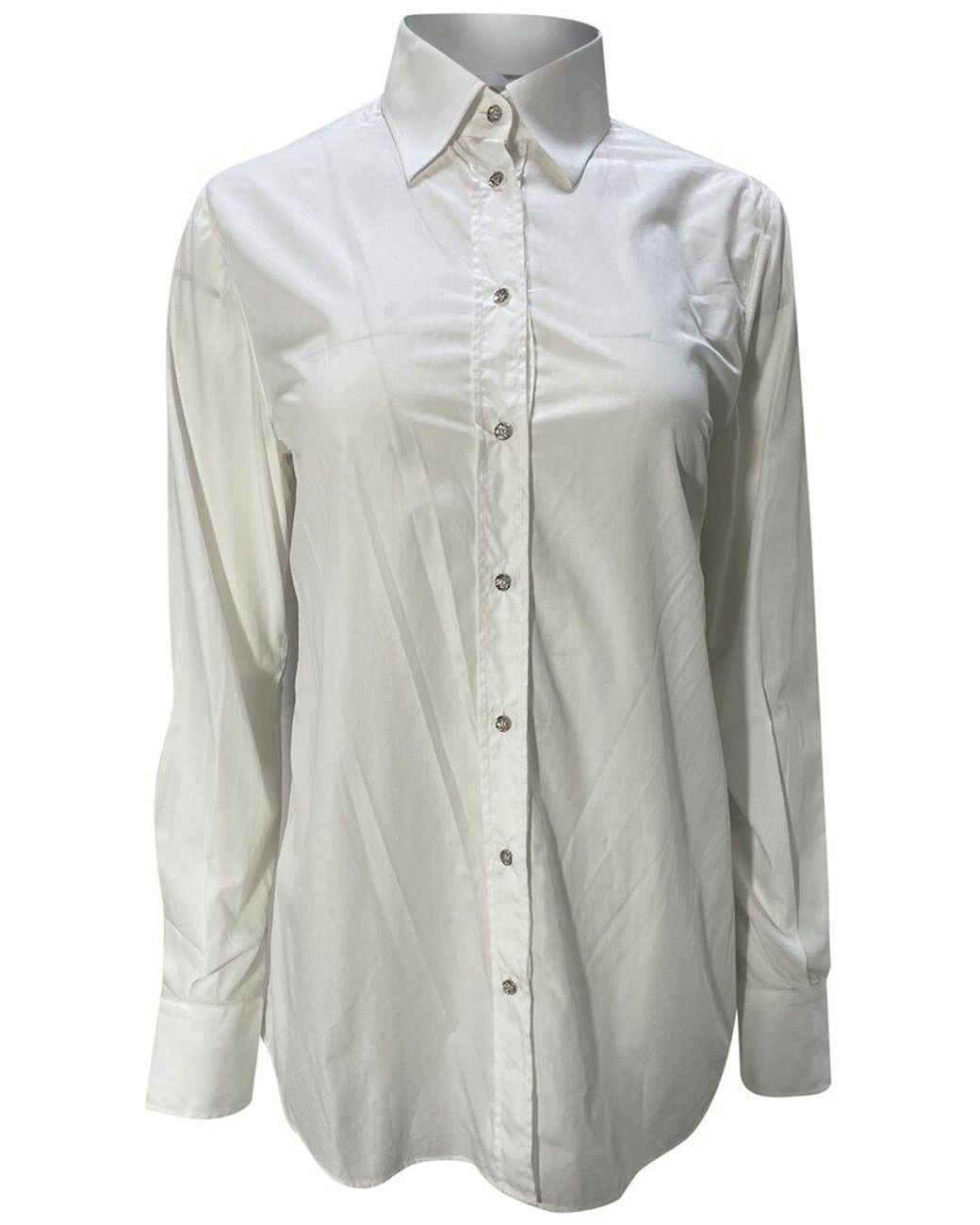 Dolce & Gabbana Gray Pussy Bow Shirt, Size Eu, 40 (authentic Pre-loved)