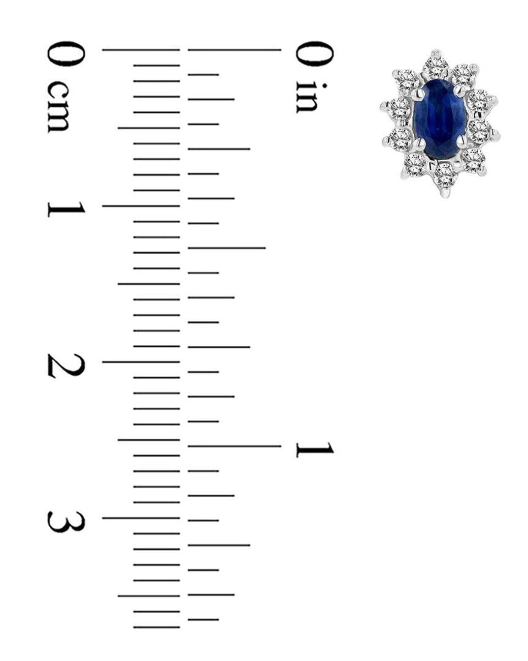 LEVARON Blue 14K 0.70 Ct. Tw. Diamond & Sapphire Earrings