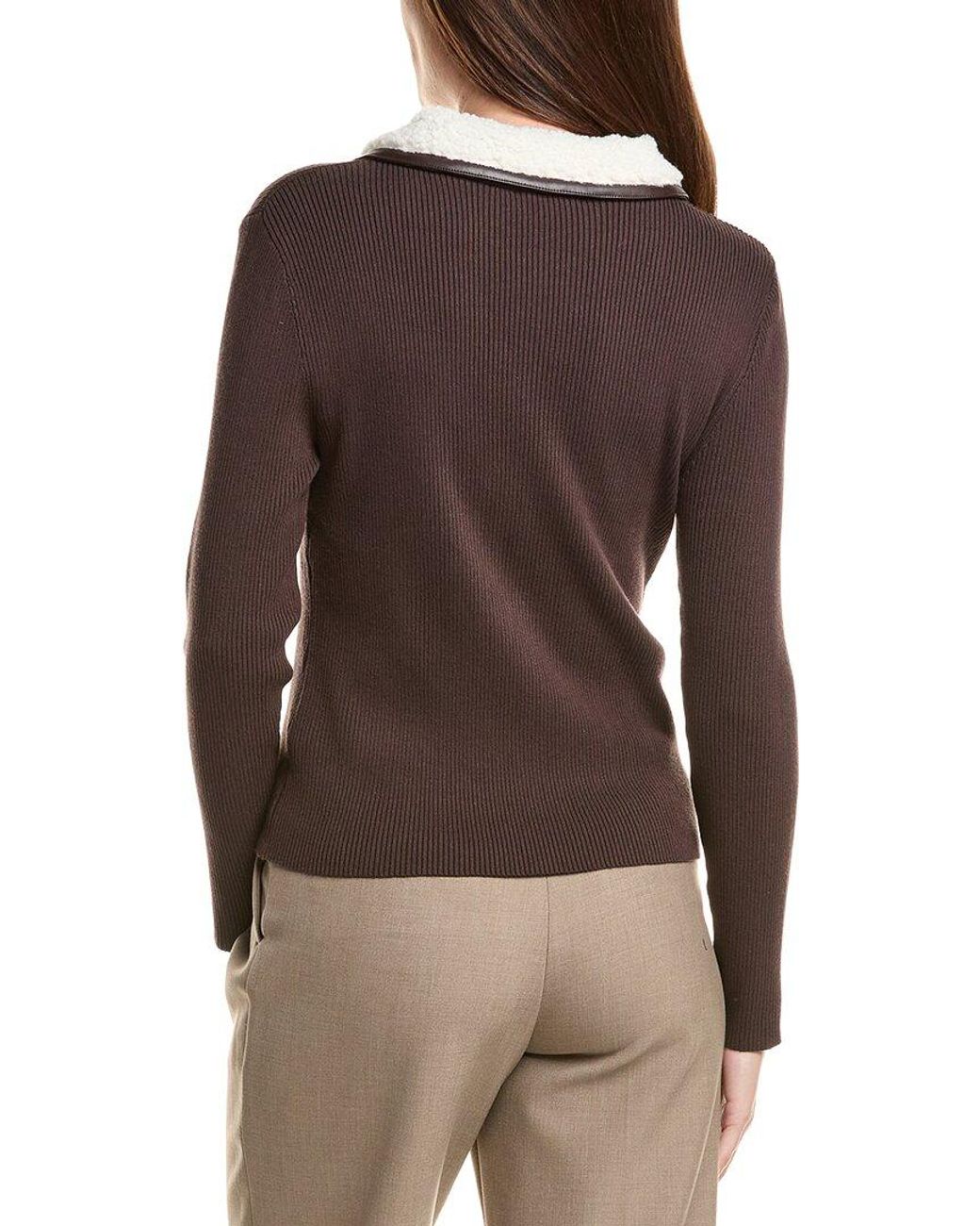 Nanette Lepore Brown Knit Pullover