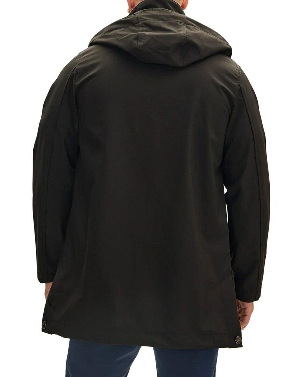 Ron Tomson Black Raincoat for men