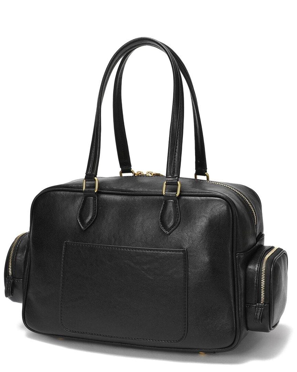 Tiffany & Fred Paris Black Large Leather Satchel