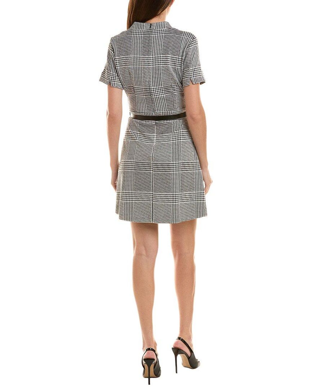Sharagano Gray Check Mini Dress
