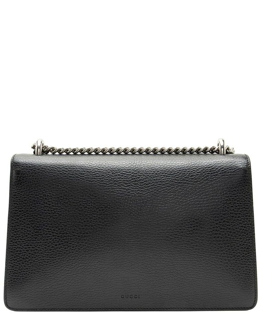 Gucci Black Leather Crystal Dionysus Medium Shoulder Bag (authentic Pre-loved)