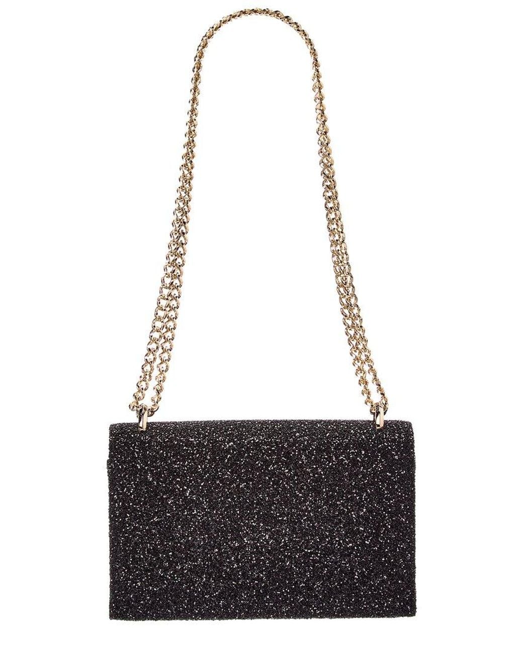 Jimmy Choo Black Bohemia Glitter Shoulder Bag