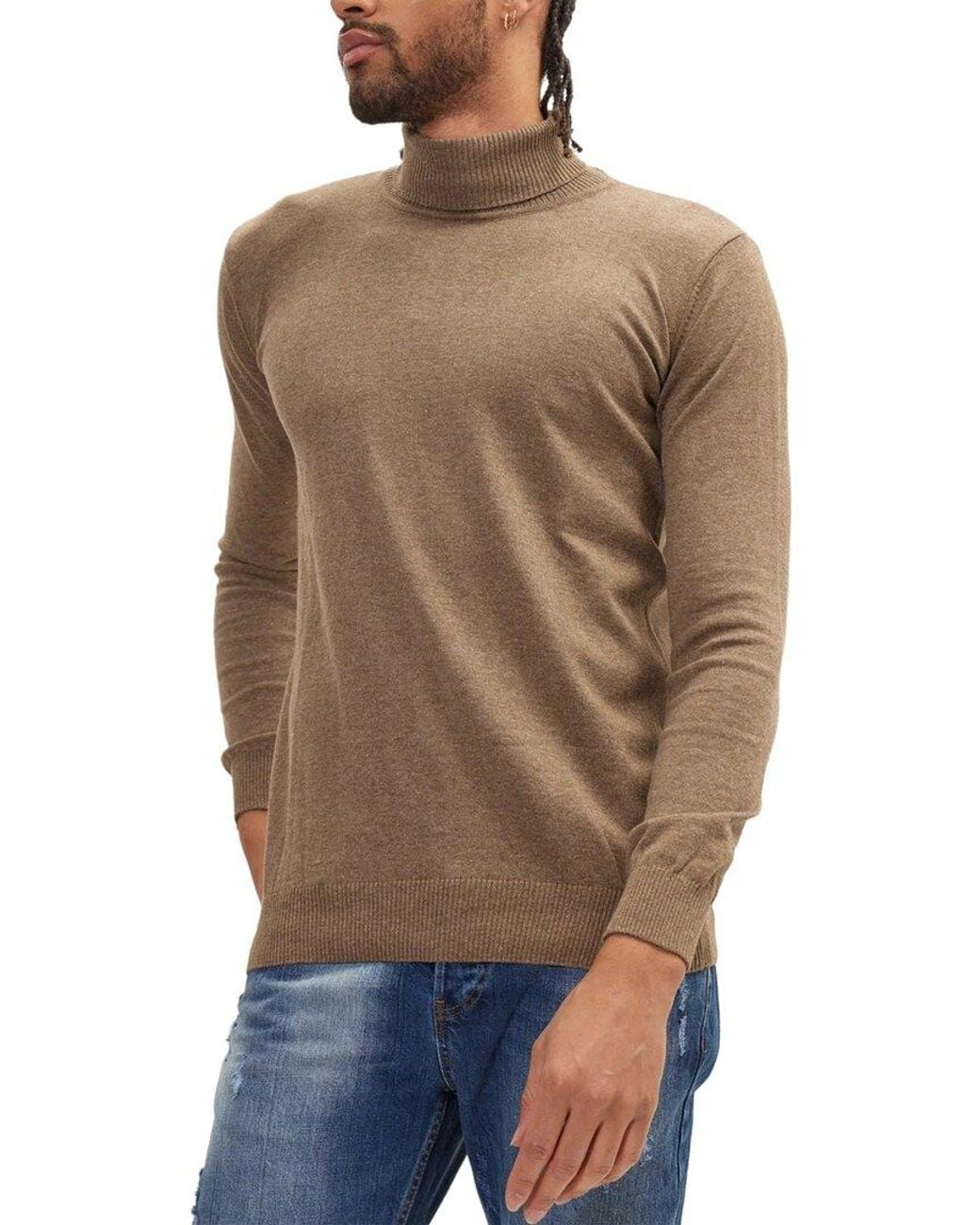 Ron Tomson Natural Roll Neck Knit Sweater for men