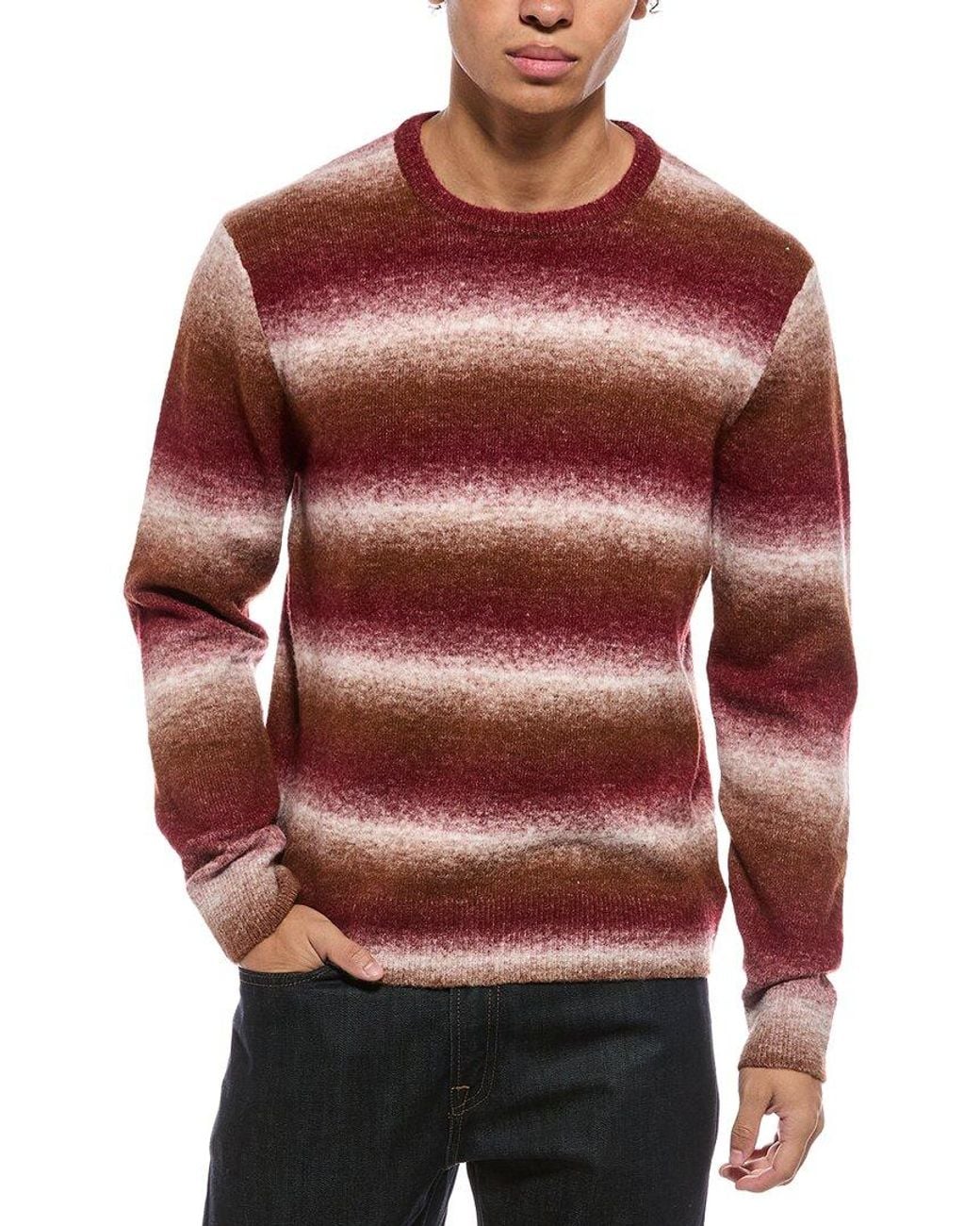 Joe's Jeans Red Ombre Wool-Blend Crewneck Sweater for men