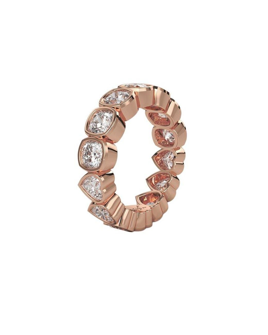 Lab Grown Diamonds White 14K Rose 4.00 Ct. Tw. Lab-Grown Diamond Ring