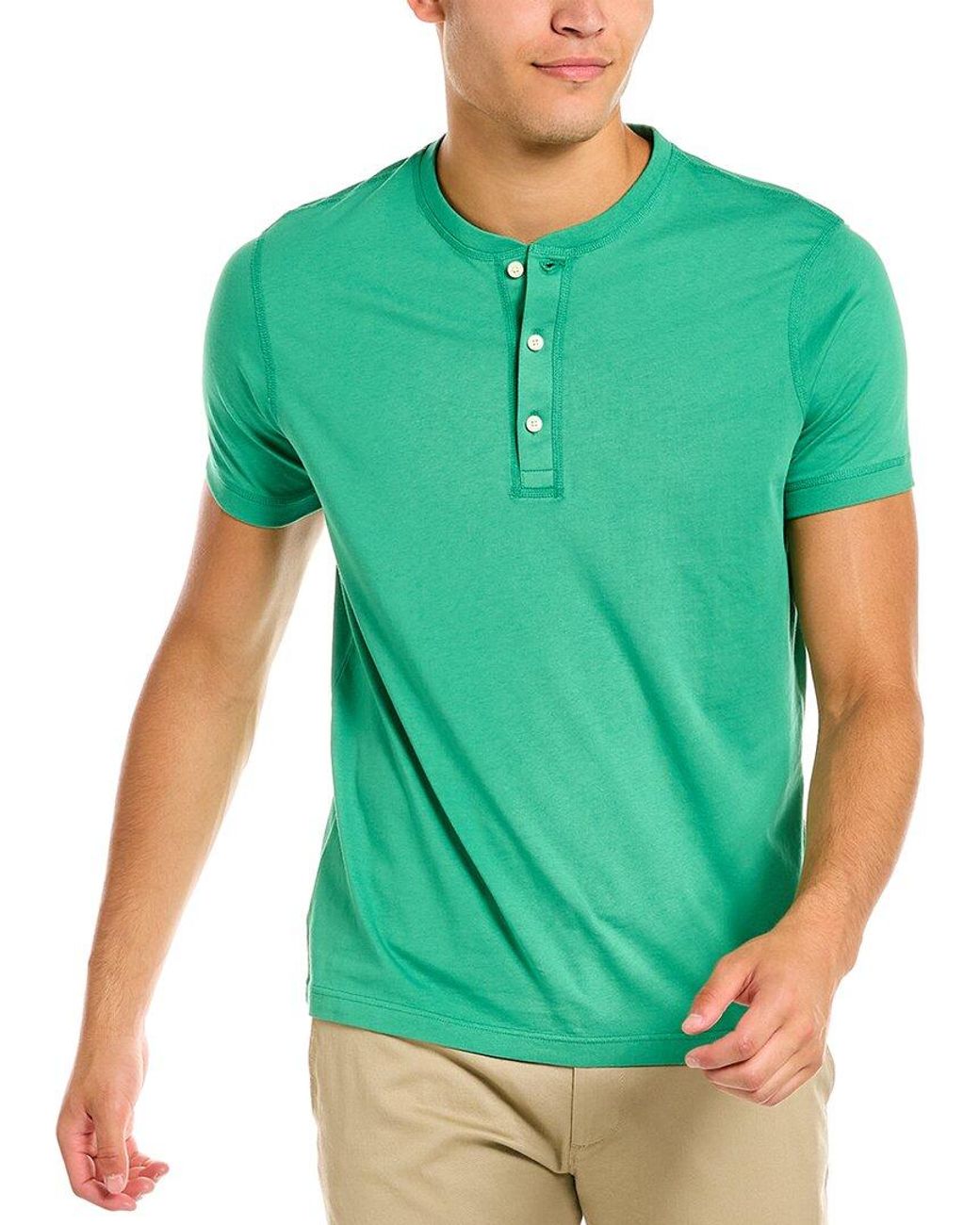 Brooks Brothers Henley T-shirt in Green for Men | Lyst UK