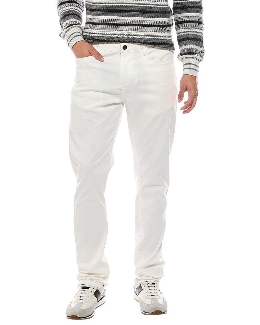 Vintage 1946 White Garment Dyed Twill Pant for men
