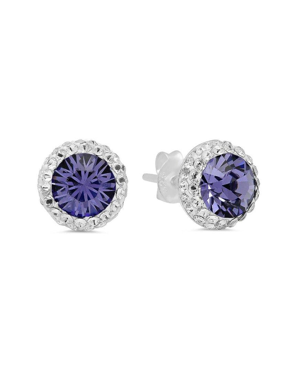MaxColor Blue Silver Halo Studs