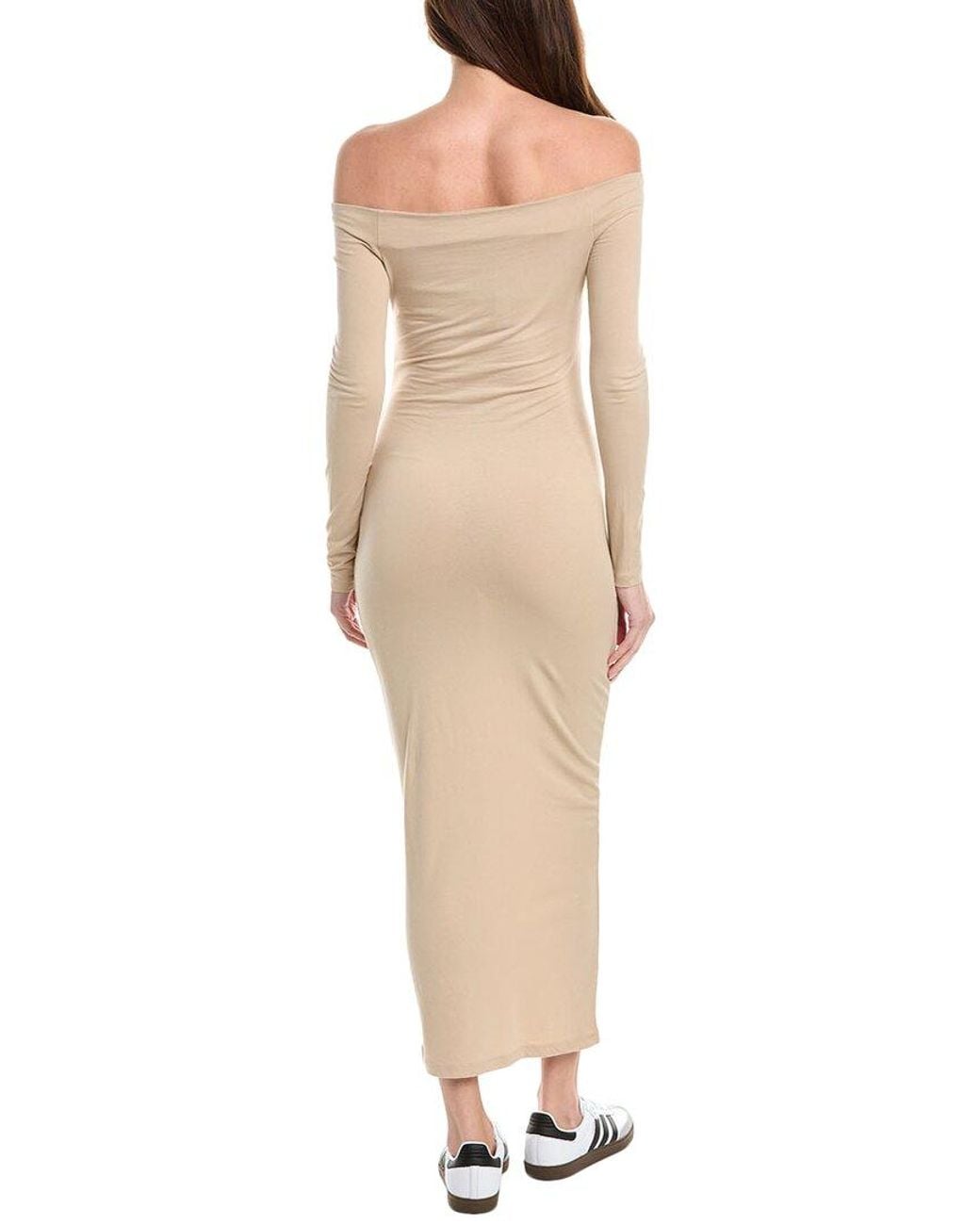 James Perse Natural Off-The-Shoulder Dress