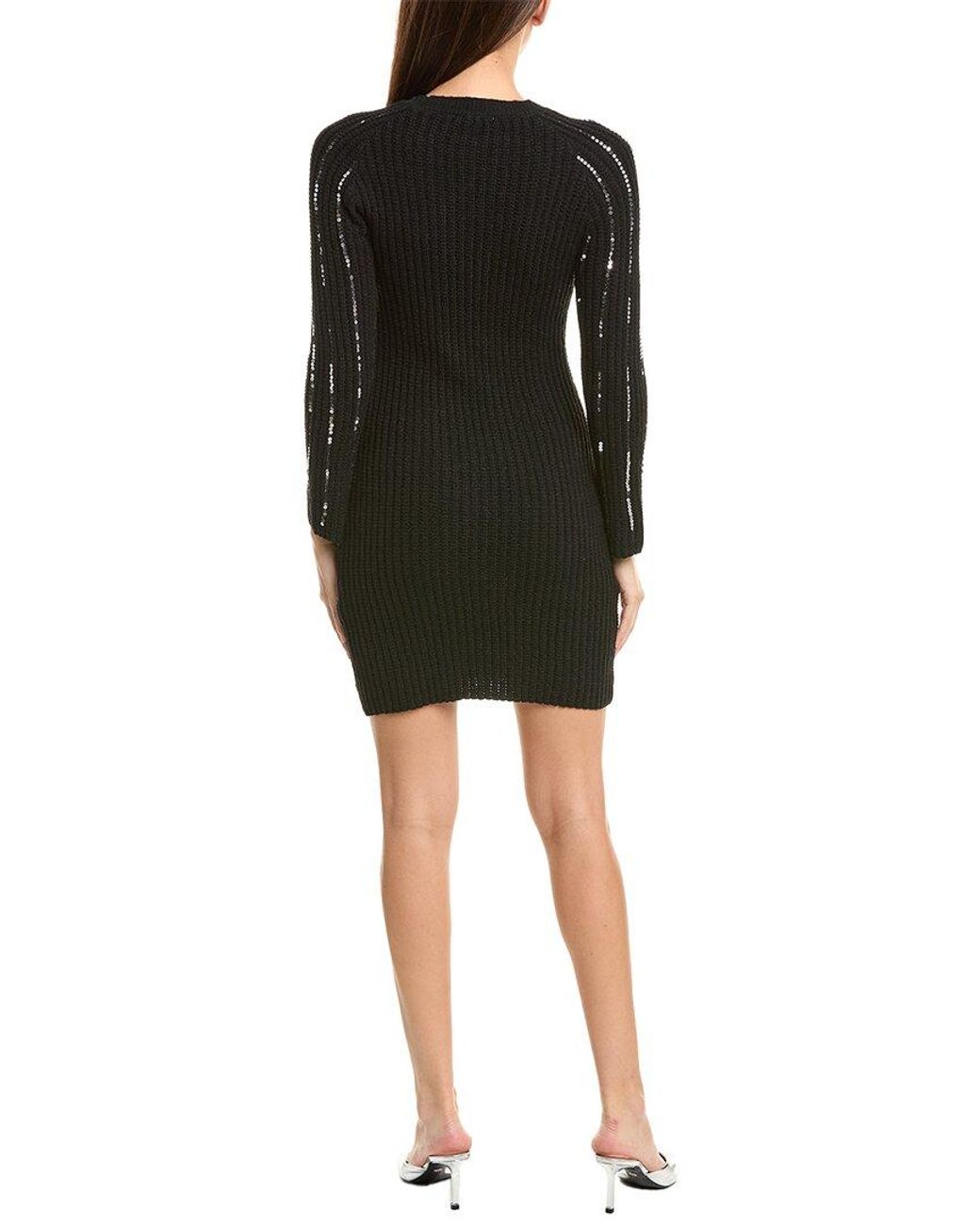 Nanette Lepore Black Sequin Sweaterdress