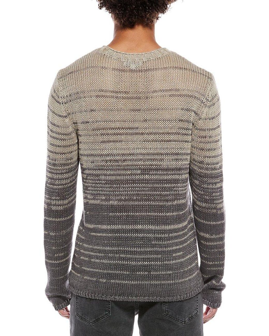 Todd Snyder Gray Relaxed Linen Crewneck Sweater for men