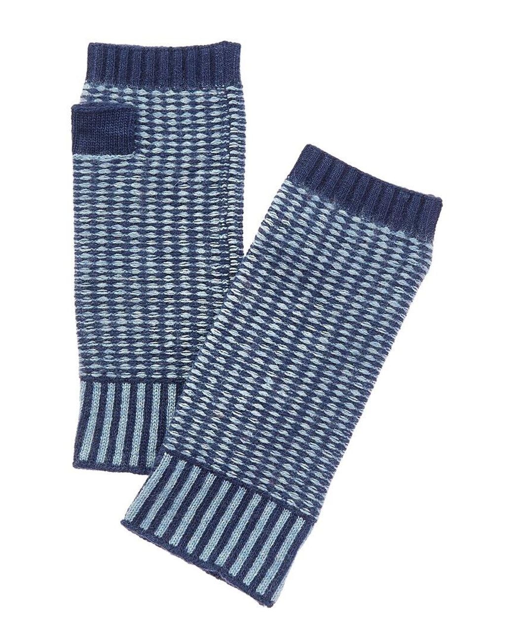 Portolano Blue Two-Tone Wool & Cashmere-Blend Armwarmers for men