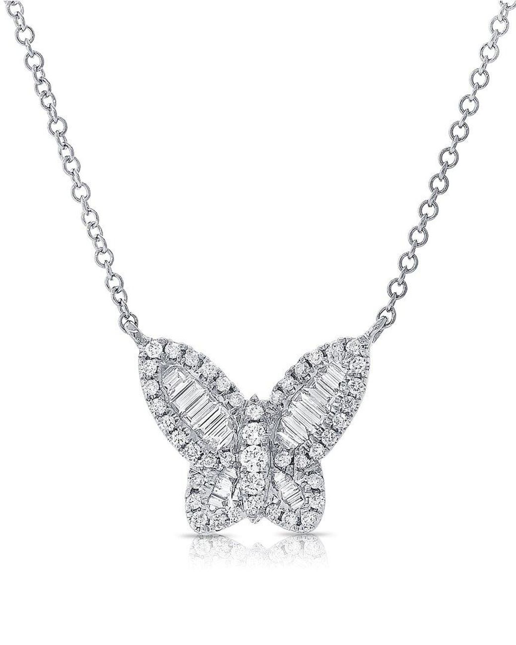 Sabrina Designs Metallic 14K 0.72 Ct. Tw. Diamond Butterfly Necklace