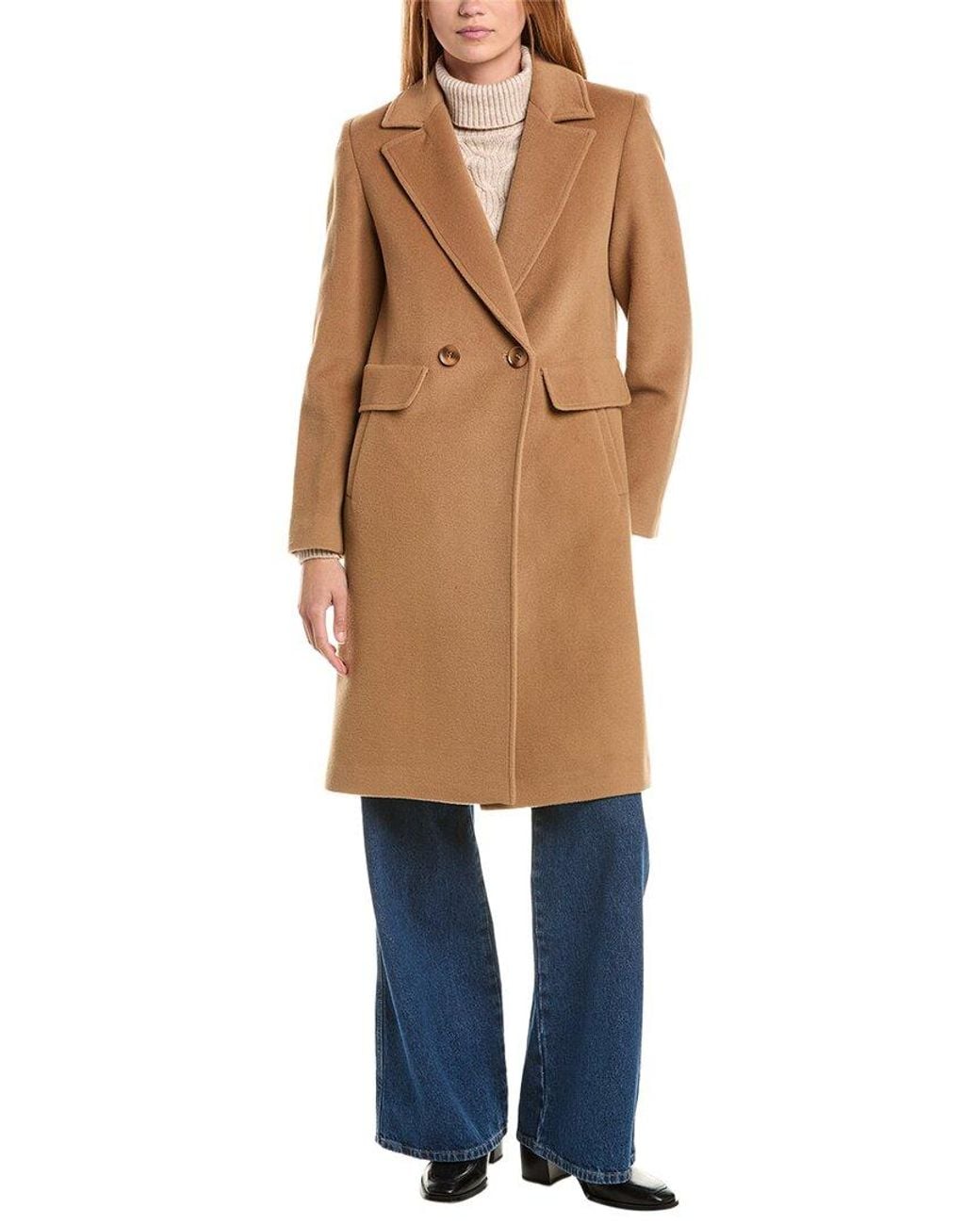 Sofiacashmere Blue Sofiacashmere Wool & Cashmere-Blend Coat