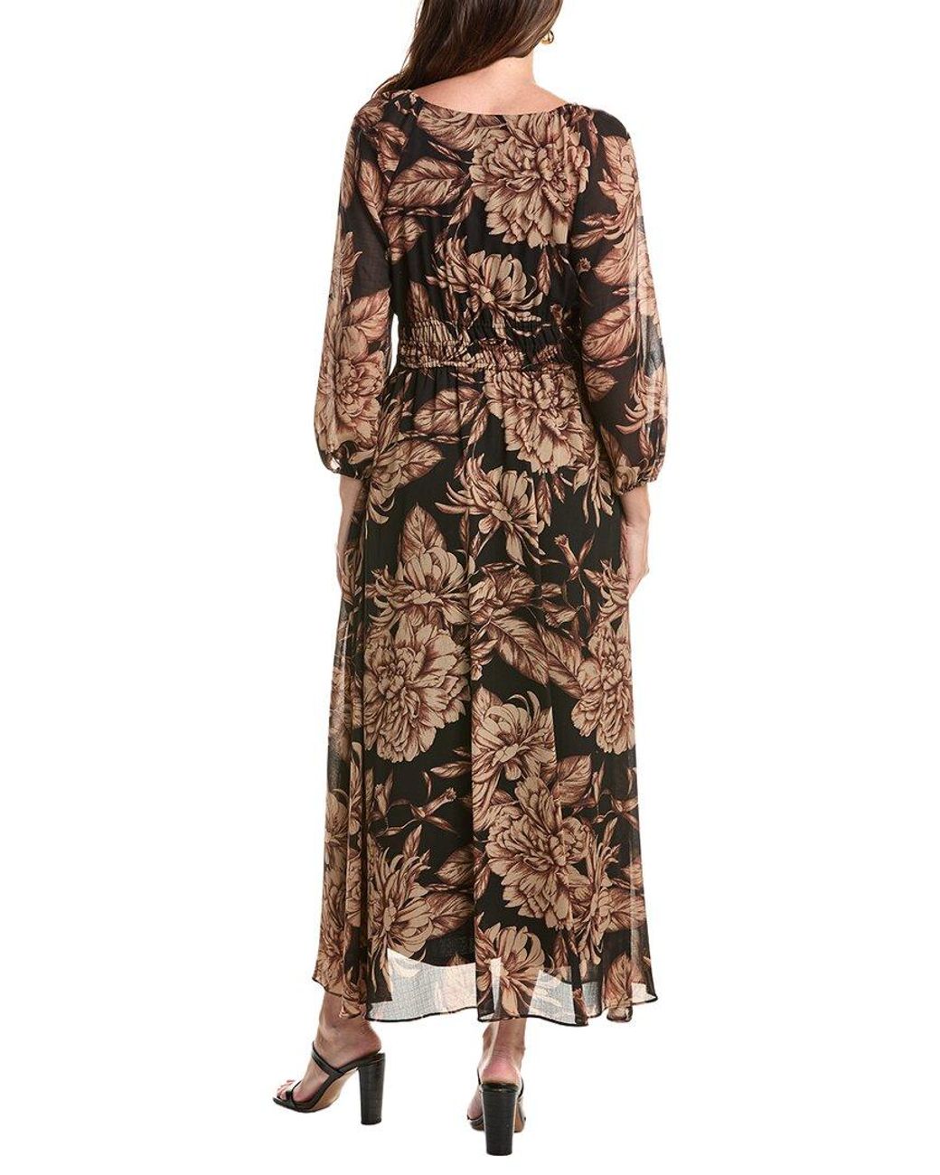 Taylor Brown Long Sleeve Midi Dress