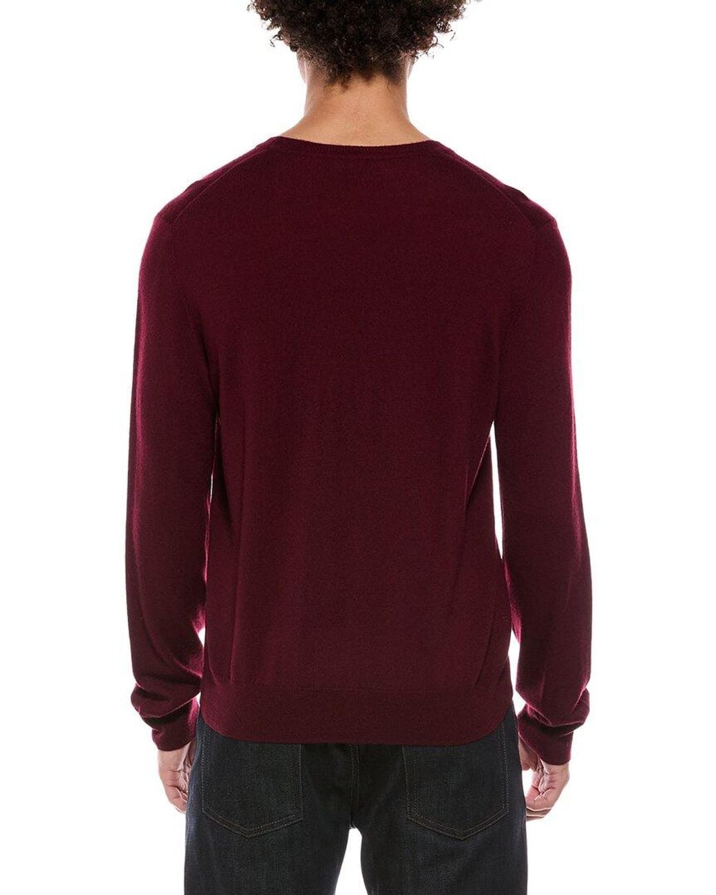 Bruno Magli Red Merino Wool-Blend Crewneck Sweater for men