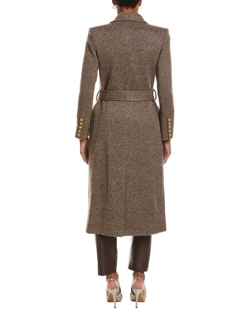 L'Agence Brown Kolina Wool-Blend Long Coat