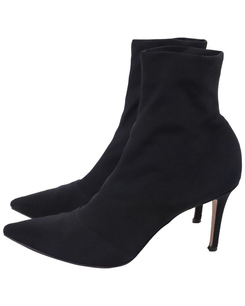 Gianvito Rossi Blue Viscose Osaka Stretch Bootie (Authentic Pre-Loved)
