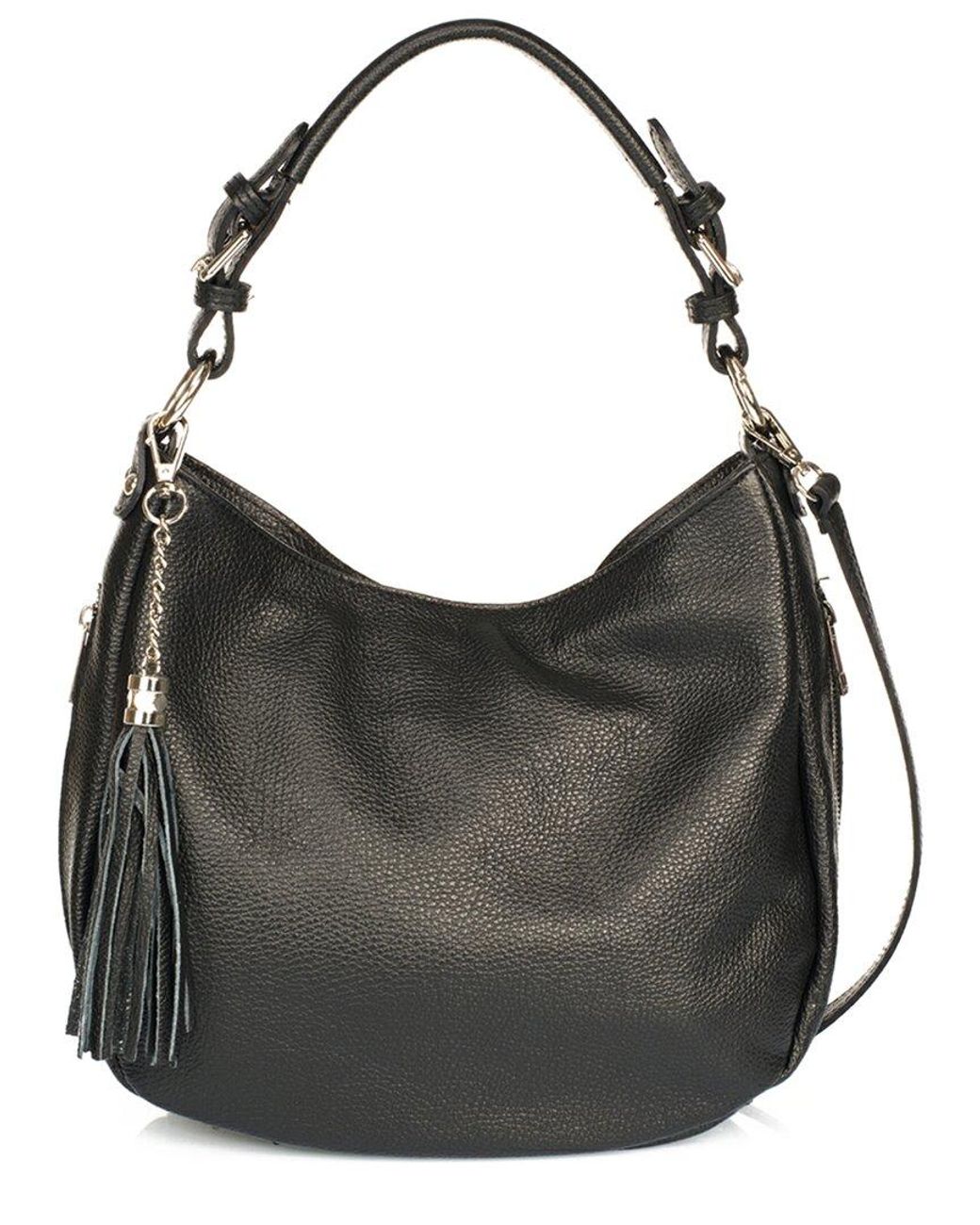 Italian Leather Black Talian Leather Hobo Bag