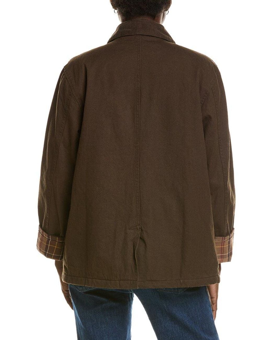 Marion Brown Corduroy Collar Placket Utility Jacket