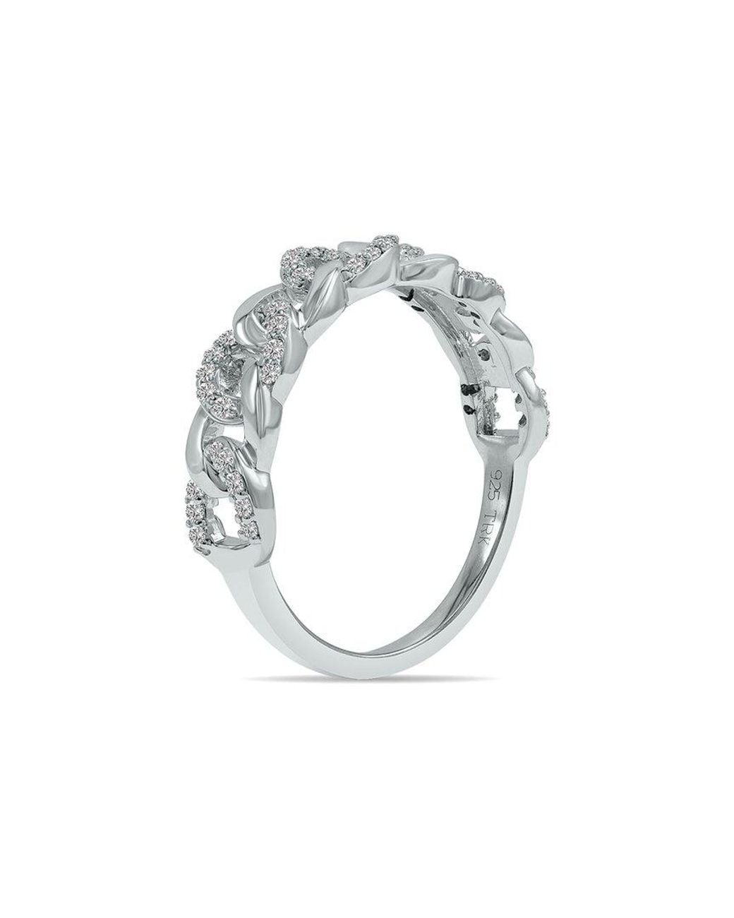Lab Grown Diamonds White 14K 0.33 Ct. Tw. Lab-Grown Diamond Chain Ring