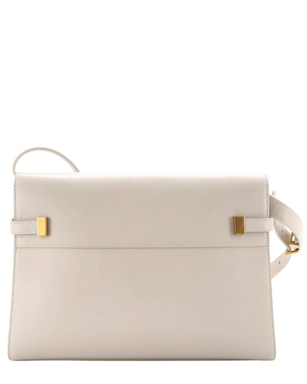 Saint Laurent Natural Leather Manhattan Shoulder Bag Medium (Authentic Pre- Loved)