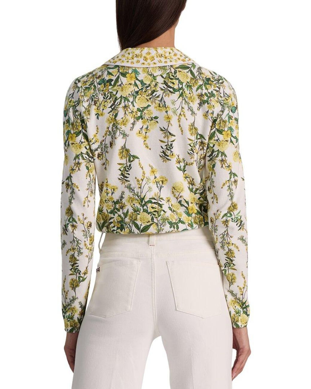 Alice + Olivia Multicolor Carson Printed Linen-Blend Cardigan