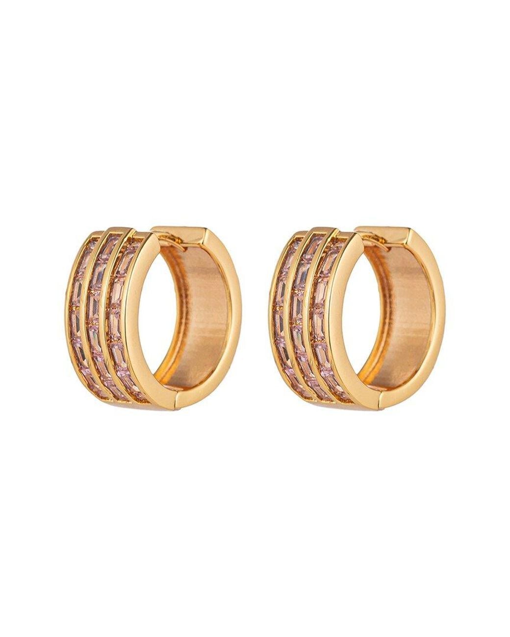 Eye Candy LA White Cz Hoop Earring