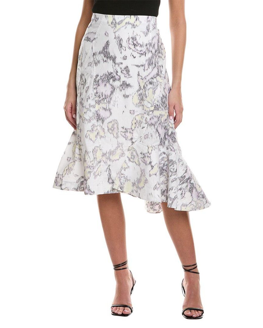 3.1 Phillip Lim White Ruffle Hem Skirt