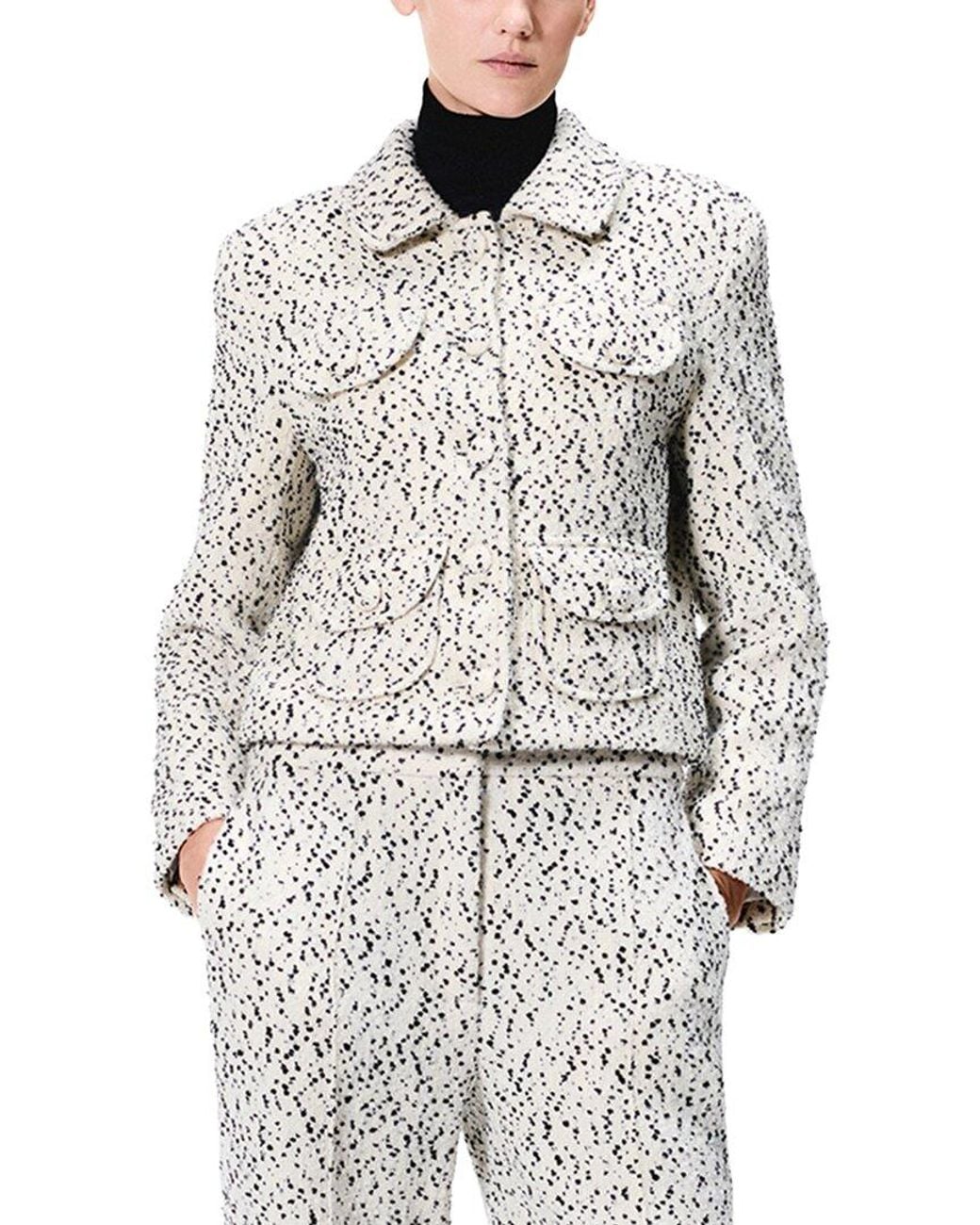 Adam Lippes Gray Amos Wool-Blend Jacket