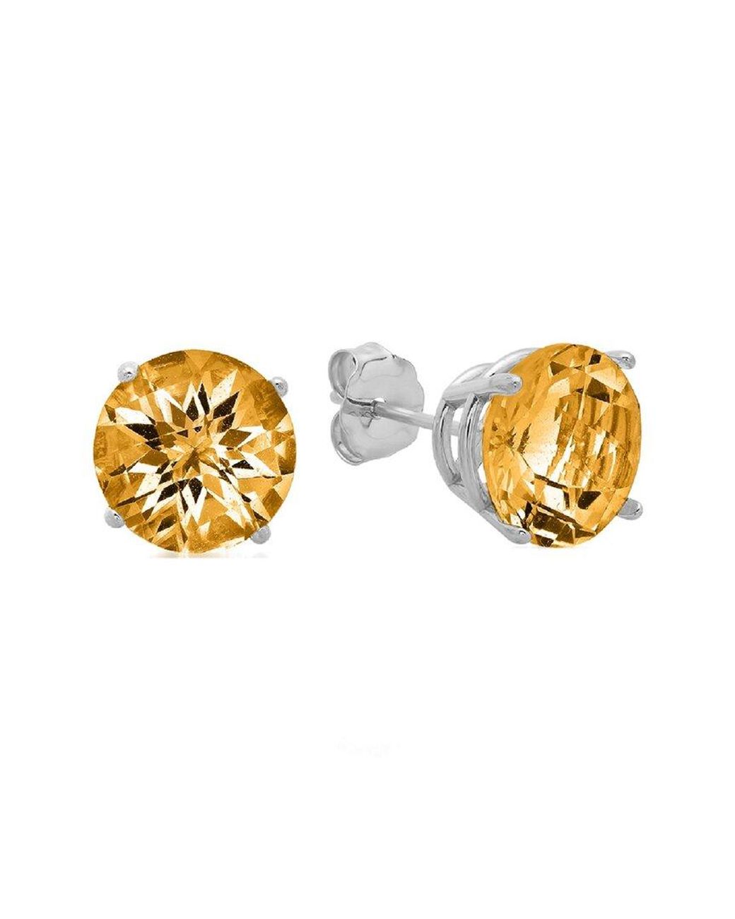 MaxColor Metallic 10k 3.60 Ct. Tw. Citrine Studs
